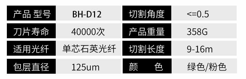 光纤切割刀BH-D12